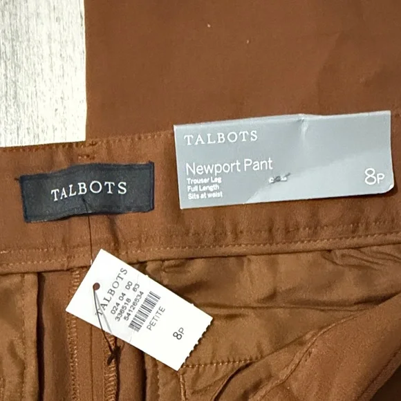Talbots Women’s Newport Pants Trouser Leg Size 8P NWT - Picture 5 of 10